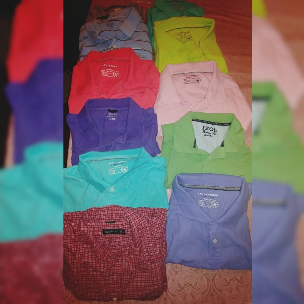 BUNDLE ALERT! Saddlebred and IZOD Men Polo 2XL